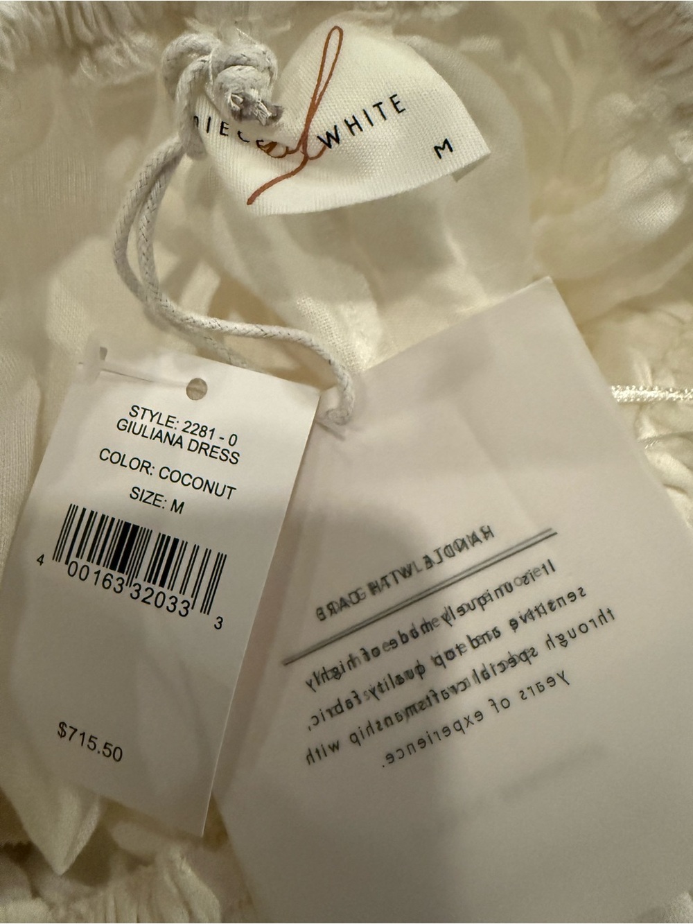 Piece Of White Guiliana Ooen Back Halter Linen Midi Dress Size M — image 4 of 5